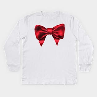 Big Red Bow Kids Long Sleeve T-Shirt